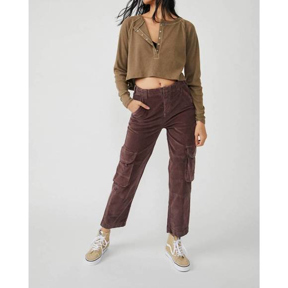 Free People - Hard Crushin Plush Cargo Pants